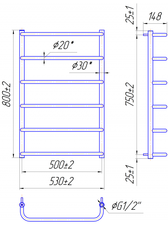 Стандарт HP 800x530/500